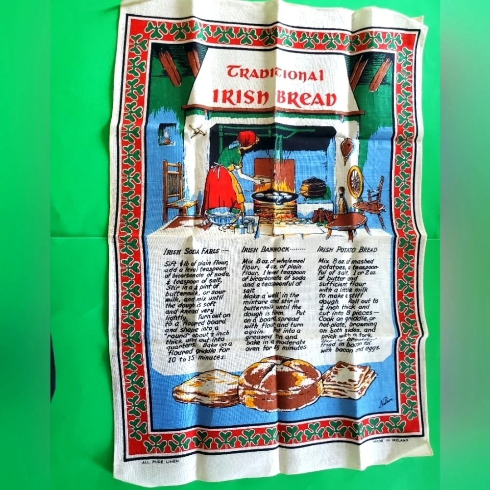 Irish Linen Recipe Towel